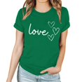thumbnail image 4 of Diufon Hauts de la Saint-Valentin pour Femmes Décontracté Tendance Manches Courtes Col Rond Chemise Mignonne Imprimée Graphique Chandail Blouse, 4 of 4