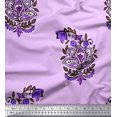 thumbnail image 1 of Soimoi Rayon Fabric Leaves & Floral Block Decor Fabric Printed Yard 42 Inch Wide, 1 of 3
