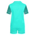 thumbnail image 5 of Yuyuzo Pajama Sets for Women 2 Piece Short Sleeve Button down Shirts Lounge Sets Color Block Soft Pj Sets, 5 of 5