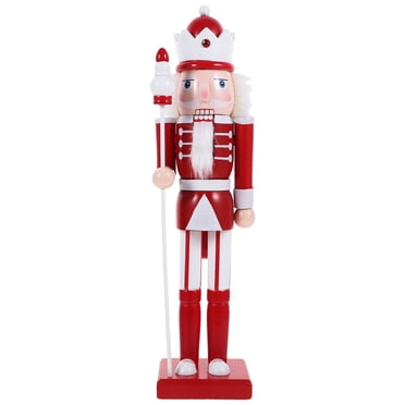 Christmas Nutcracker Decoration Wooden Nutcracker Figure Tabletop Cartoon Nutcracker Ornament