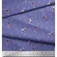 thumbnail image 2 of Soimoi Purple Cotton Duck Fabric Glass,Straw & Drinks Summer Designs Decor Fabric Printed Yard 42 Inch Wide, 2 of 3