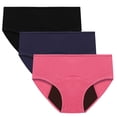 thumbnail image 1 of Culottes Menstruelles pour Femmes Flux Abondant, Culottes Réutilisables Anti-Fuites Post-Partum pour Incontinence Menstruelle 3 Pcs, 1 of 8
