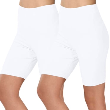Timegard 2pc Yoga Shorts for Women High Waisted Stretch Workout Athletic Running Shorts Leggings Half Pants