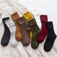 thumbnail image 4 of Breezora Winter Cable Knit Socks For Women Cozy Thick Stacked Socks With Non-Slip Design Orange, 4 of 5