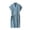 Light Blue, variant on Cotton Robe Women Lightweight Short Sleeve Kimonos Bathrobe Knee Length Dressing Gown Casual Loungewear with Pocket S-84 Light Blue L
