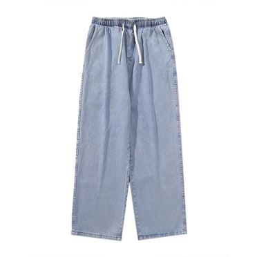 Gaexia Jeans Homme Mode Ample Coupe Droite Pantalon en Denim Confortable Extensible Décontracté pour Usage Quotidien