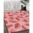 thumbnail image 3 of Ahgly Company Tapis d'Intérieur Lavable en Machine Carré Transitionnel Rose Pastel, 3 Pieds Carré, 3 of 7