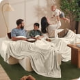 thumbnail image 1 of Bare Home Microplush Fleece Blanket - 300 GSM - Fuzzy Microfleece - Soft & Plush - Giant, Oyster, 1 of 9