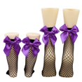 thumbnail image 1 of Chaussettes en Résille pour Femmes Chaussettes Hautes en Maille avec Noeud en Satin, 1 of 7