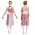 thumbnail image 3 of Oyolan Robe de Danse Sans Manches en Maille Transparente pour Filles, Justaucorps de Danse Moderne, Vêtements de Performance, Marron Clair 14, 3 of 7