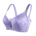thumbnail image 1 of B91xZ Womens Double Support Wireless Bra Front Close Wirefree Back Support Posture Full Coverage Bra,D 38/85E, 1 of 5