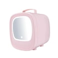 thumbnail image 2 of Tnarru Mini Refrigerator, 6L with Lighted Makeup Mirror, Mini Skincare Fridge, Compact Refrigerator for Food,Personal Refrigerator Pink Car Home Use, 2 of 8