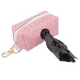 thumbnail image 2 of Dog Garbage Bag Dispenser, Zipper Poop Bag Holder PU Portable  For Outdoor For Dogs Sakura Pink, 2 of 8