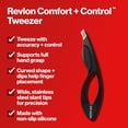 thumbnail image 2 of Revlon Confort + Contrôle Pince à Épiler Biseautée, Acier Inoxydable, Noire, 2 of 9