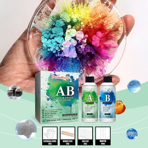 Dvkptbk Transparent Epoxy Resin Epoxy Resin Kit 200ml Transparent Epoxy Resin