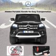 thumbnail image 4 of Costway Licensed Mercedes Benz x Class 12V 2-Seater Kids Ride On Car w/ Trunk Black, 4 of 10