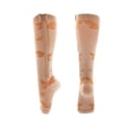 thumbnail image 1 of 1 Pair Compression Stockings Exquisite Pattern Breathable Cotton Open Toe Zipper Compression Stockings Leg Sleeve for Girl, 1 of 9