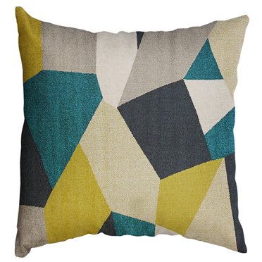 Ramiter Housse de Coussin Motif Géométrique Irrégulier 40x40cm Grande Taie d'Oreiller en Soie