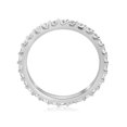 thumbnail image 3 of Bague d'Éternité en Diamant 1 Ct en Or Blanc 14 K pour Femme, Alliance Empilable, 3 of 4