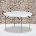 thumbnail image 2 of Bowery Hill Table Pliante Ronde en Granit de 48 Pouces, Blanche, 2 of 5