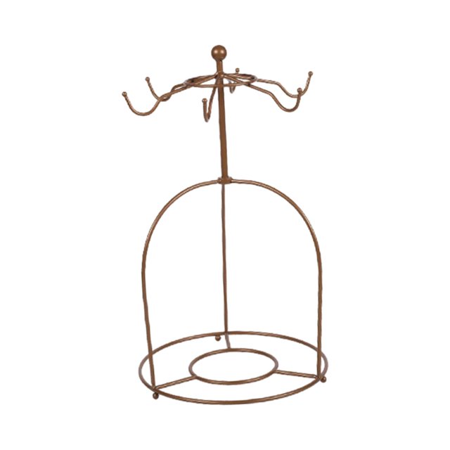 veasfak Coffee Mug Rack Stylish Holder Tree Cups Drying Rack for Mugs Desktop Bottles Hold 6 Mugs Bronze