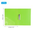 thumbnail image 2 of Unique Bargains Punchless Binder, 2 Pcs Plastic Single Strong Clip Clamp Binder without Rings Sheet File Folder Protector, Green, 2 of 4