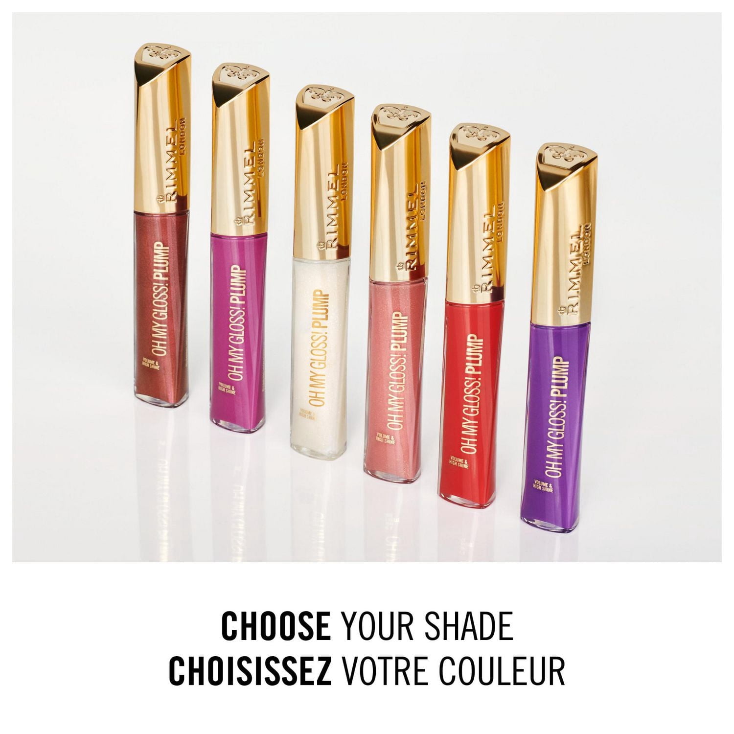 Rimmel Oh My Gloss! Lip Plump, infusé d’un trio d'huiles de cannelle, de camphre, et de capsicum, pour volume et brillance, 100% Sans Cruauté