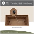 thumbnail image 3 of The HC Companies 18-Inch Venetian Window Planter Box with Drain Plug, Black, 3 of 8