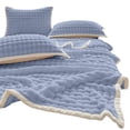 thumbnail image 2 of Dvkptbk Woolen Blanket Soft Bubble Fleece Blanket Warm and Soft Single Layer Double-Sided All-Season Solid Color Plush Blanket Bedding, 2 of 6