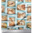 thumbnail image 1 of Soimoi Tissu Modal Satin Signe du Zodiaque Patchwork Tissu Imprimé 1 Yard 42 Pouces de Large, 1 of 3