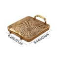 thumbnail image 3 of D Serving Tray With Handles Rectangular Snack Tray For Tea Cups Fruits Desserts Living Room Party Plastic Dishwasher Safe D, 3 of 7