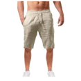 thumbnail image 1 of Shorts d'Été Décontractés et à la Mode en Coton et Lin pour Hommes, 1 of 3