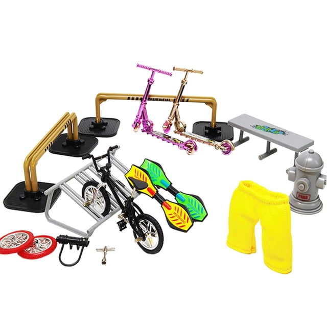Esquirla Finger Skateboard Bike Mini Skateboard Ramp Novelty Multiple Assembly Model Real CDH-9