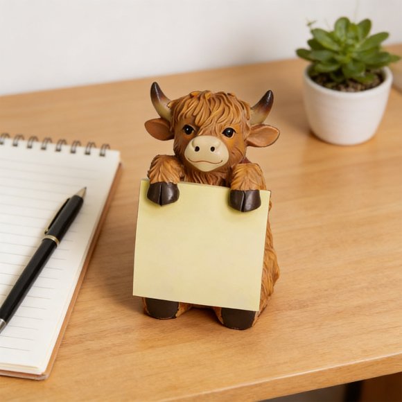 EGNMCR Home Decor, Room Decor, Wall Decor Cow Resin Note Dispenser Plast ic sticky note b ox