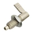 thumbnail image 1 of 1x Indexing Plungers L Type Type With Lock Nut Stainless Locking Bolts Fine Thread Silver M10-6, 1 of 3