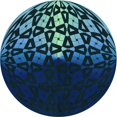 thumbnail image 1 of Ahgly Company Tapis Rond Lavable en Machine Intérieur Transitionnel Bleu Lierre, 6 Pieds Rond, 1 of 7