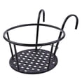 thumbnail image 1 of Iron Hanging Railing Planter Flower Pot Holder Plants Baskets for Patio Balcony Porch or Fence, 1 of 2