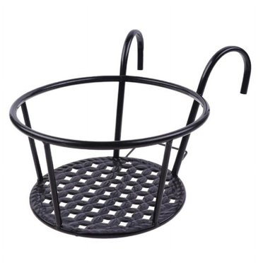 Jardinière Suspendue en Fer pour Rambarde, Support de Pot de Fleurs, Paniers pour Plantes pour Patio, Balcon, Véranda Ou Clôture