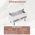 thumbnail image 3 of Costway 31.5" Lift Top CoffeeTable ModernTable with Hidden Compartment Wood Legs For Home White, 3 of 10