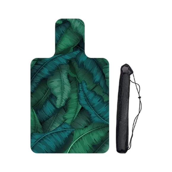 Siruishop Pilates Mat for Reformer Towel Nonslip Rubber Backing Sweat Absorbing Portable with Storage Mesh Bag Thick Cover Exercise Mat Green Leaves