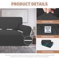 thumbnail image 2 of EcoNesxp Housse Imperméable pour Causeuse Gris Foncé Housse de Sofa Double Imperméable Convenant aux Enfants, 2 of 5