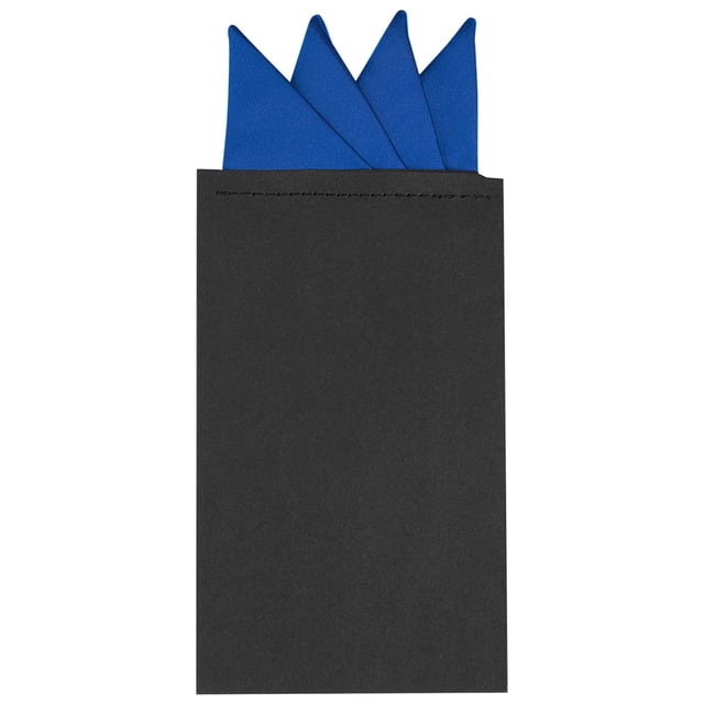 INSPIRE CHIC Men's Pocket Squares Pre Folded Triangles On Card Suit Handkerchief Royal Blue One Size