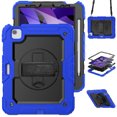thumbnail image 1 of XYX For iPad Air 5th/4th Generation 10.9 inch 2022/2020 Case, 360 Rotating Shockproof Cover with Stand, Screen Protector, Shoulder Strap, Blue, 1 of 7
