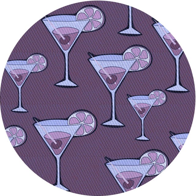 Ahgly Company Tapis Rond Lavable en Machine Intérieur Transitionnel Prune Violet, 3 Pieds Rond