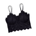 thumbnail image 2 of Spaghetti Straps Beauty Back Lady Bra Wire Free Flower Pattern Lace Push Up Stretchy Bra for Jogging Royal Blue L, 2 of 13