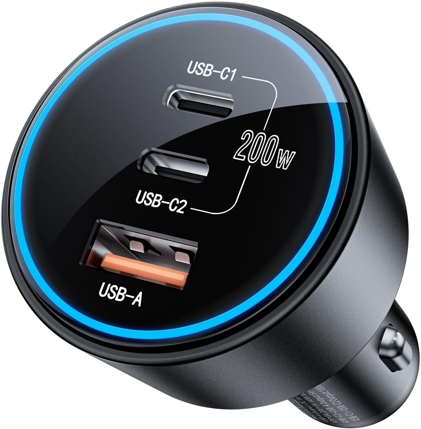 USB C Car Charger Fast Charging 200W, Dual PD 100W Type C Car Charger, PD3.0/QC4.0/PPS Cigarette Lighter Adapter