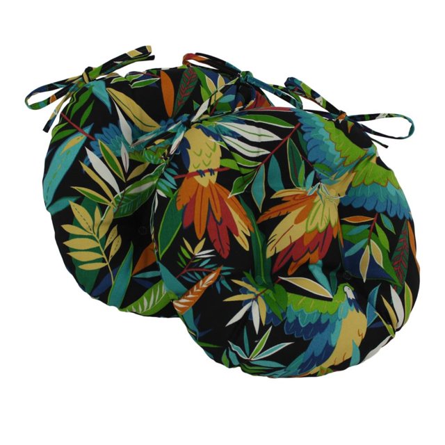 Coussin de Chaise Extérieur Tufté en Polyester Filé de 16 Po (Ensemble de 2)