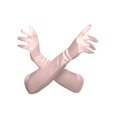 thumbnail image 1 of Gravity Threads Gants d'Opéra en Satin pour Femmes 18 Pouces Pêche Pâle, 1 of 2