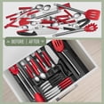 thumbnail image 4 of Sorbus Expandable Silverware Organizer – Large Adjustable Kitchen Drawer Tray for Utensils, Flatware, and Cutlery Storage, Black, 4 of 10