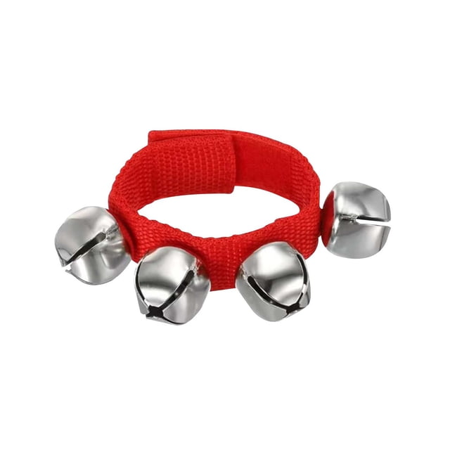 EQWLJWE Liquidation, Clochettes de Poignet Clochettes Grelots Clochettes de Cheville Clochettes de Poignet Bracelet Instruments de Percussion Musical 4 Clochettes pour Fête Noël